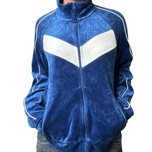 Abercombie and Fitch Blue velvet track jacket more photos coming soon